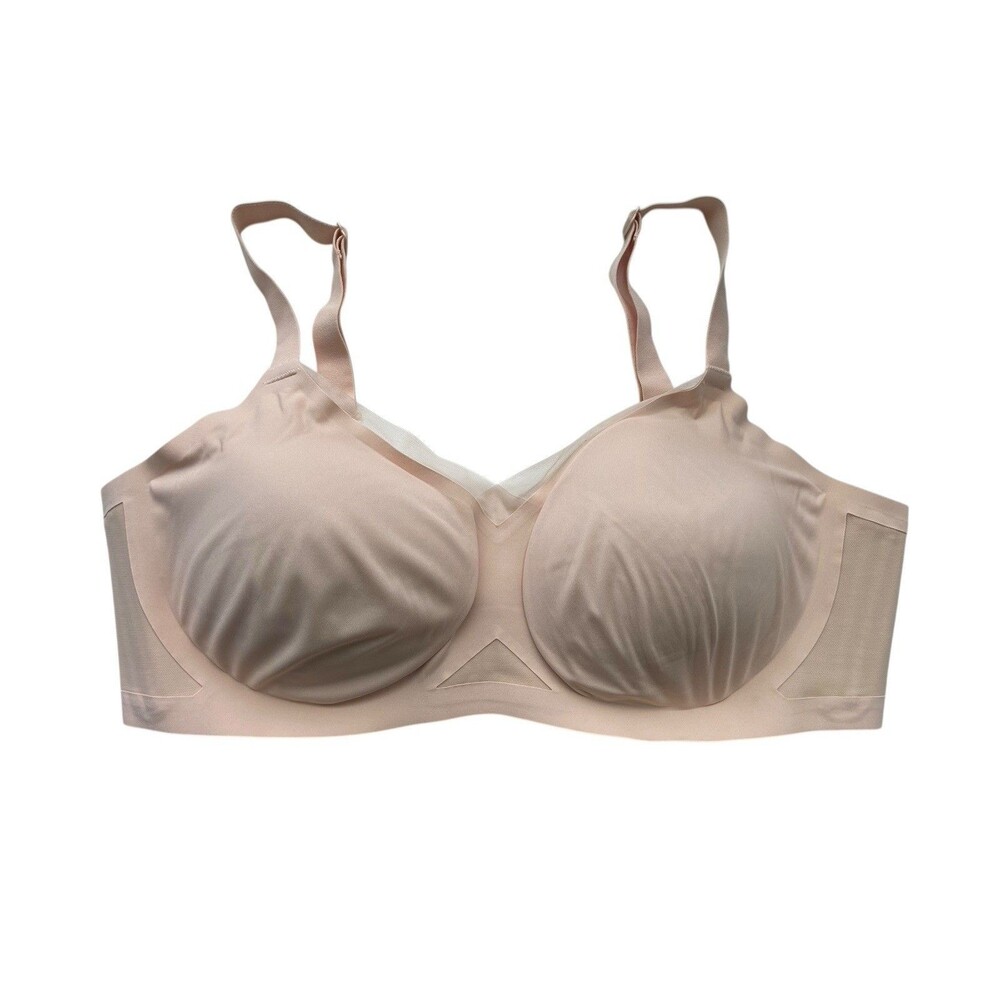 Honeylove Crossover Bra + Extender Size 1X Nude Wireless Molded Cups Support Fit